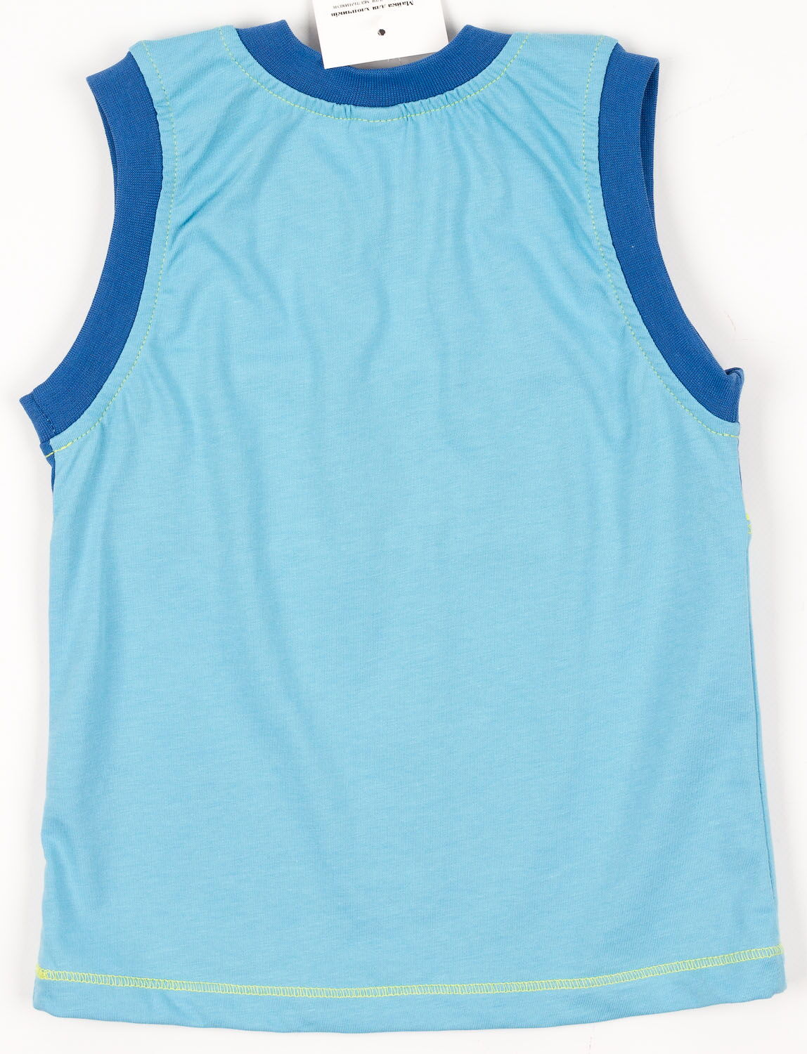 Майка для мальчика Фламинго голубая 483-114 - фото