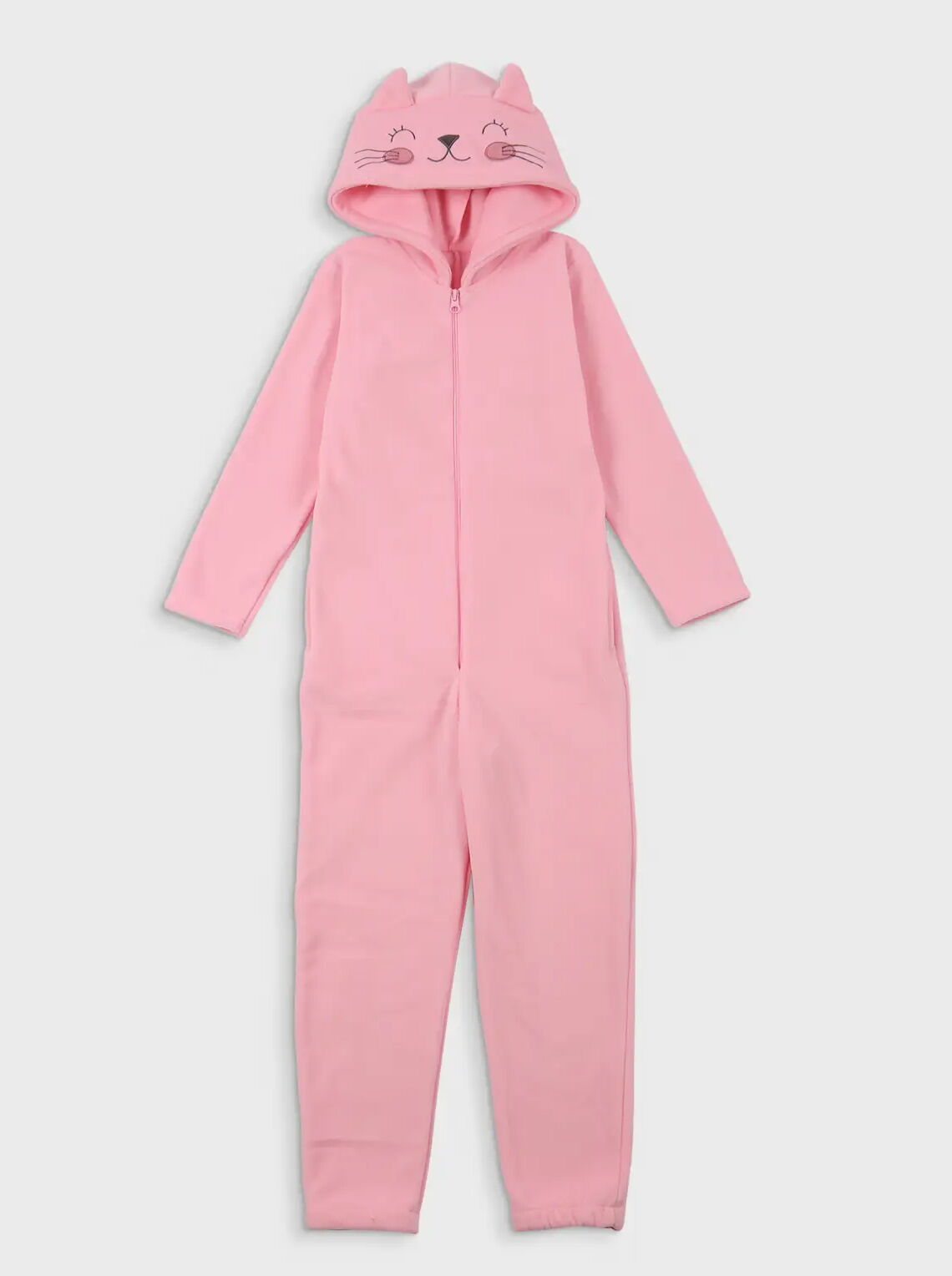 Пижама-кигуруми флис для девочки Фламинго Котик розовая 779-1405 - цена