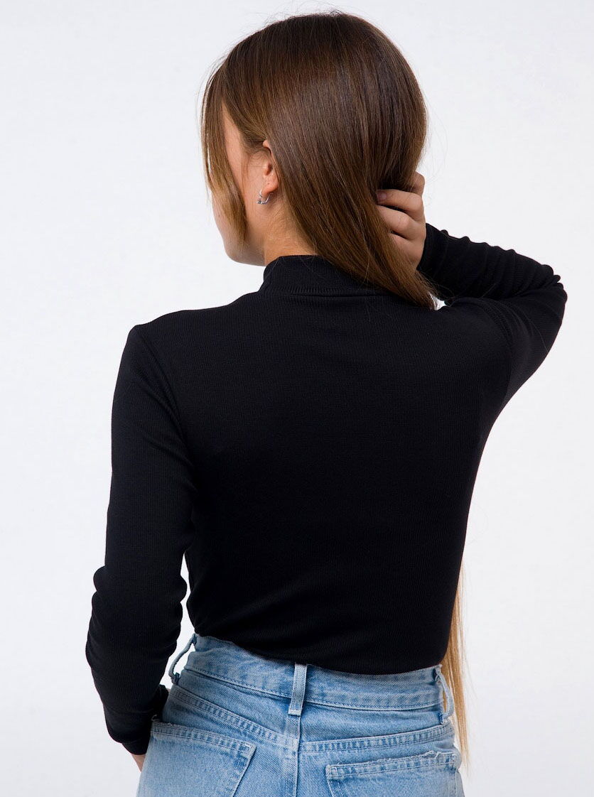 Боди-гольф со стойкой кашкорс для девочки SMIL черный 102708/102709 - фото