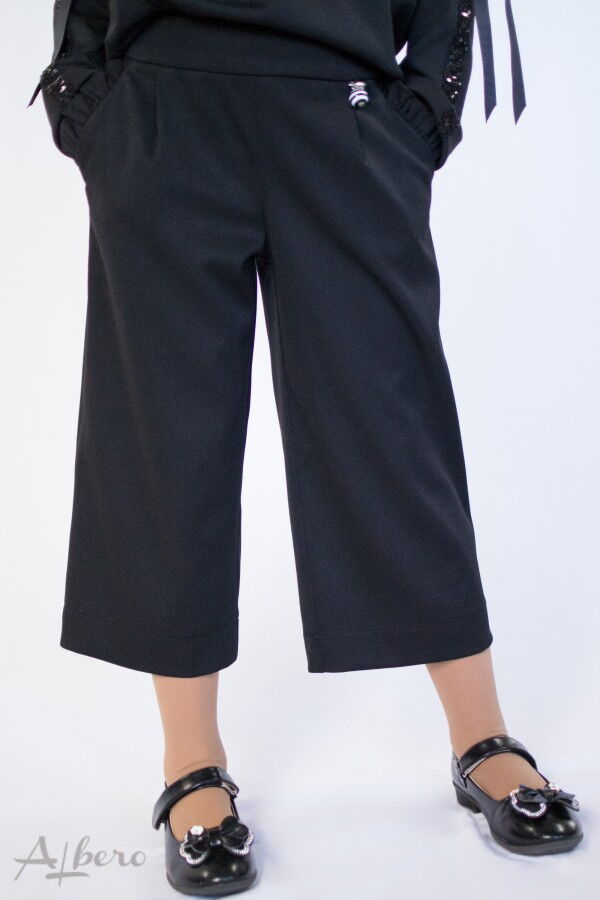 Школьные брюки-кюлоты для девочки Albero синие 4032 - купить