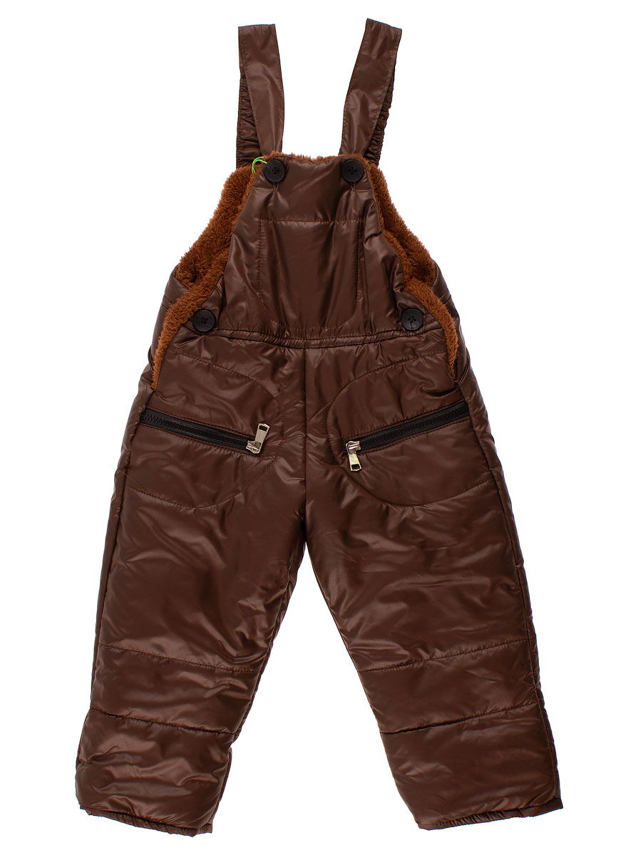 Зимний полукомбинезон для девочки Одягайко коричневый 32011 - цена