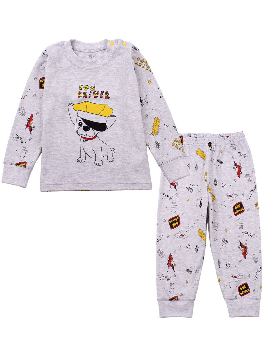 Пижама для мальчика Фламинго Пират серая 613-009 - цена