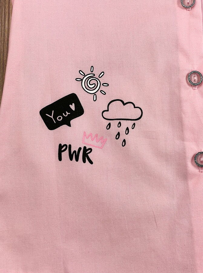 Рубашка школьная для девочки Mevis розовая 3229-03 - фотография