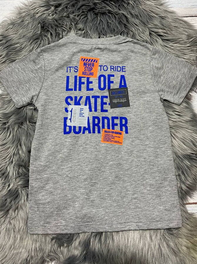 Комплект футболка и шорты для мальчика Breeze серый 13498 - фото