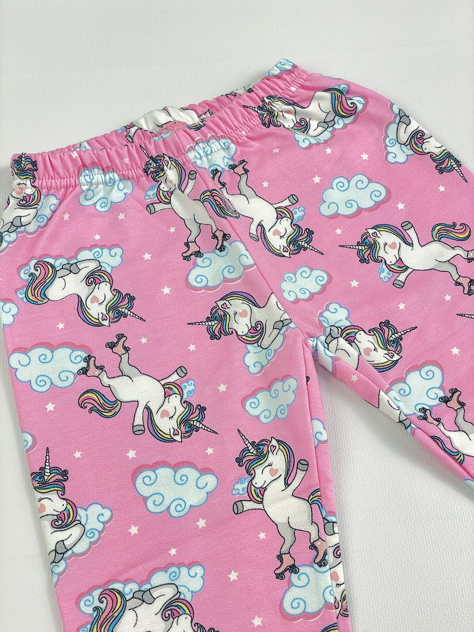 Утепленная пижама со светящимся рисунком Фламинго Единорог серый меланж 329-327 - размеры