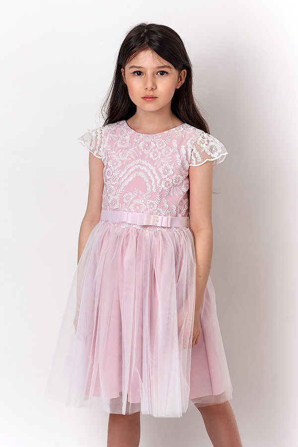 Нарядное платье для девочки Mevis розовое 3320-03 - цена
