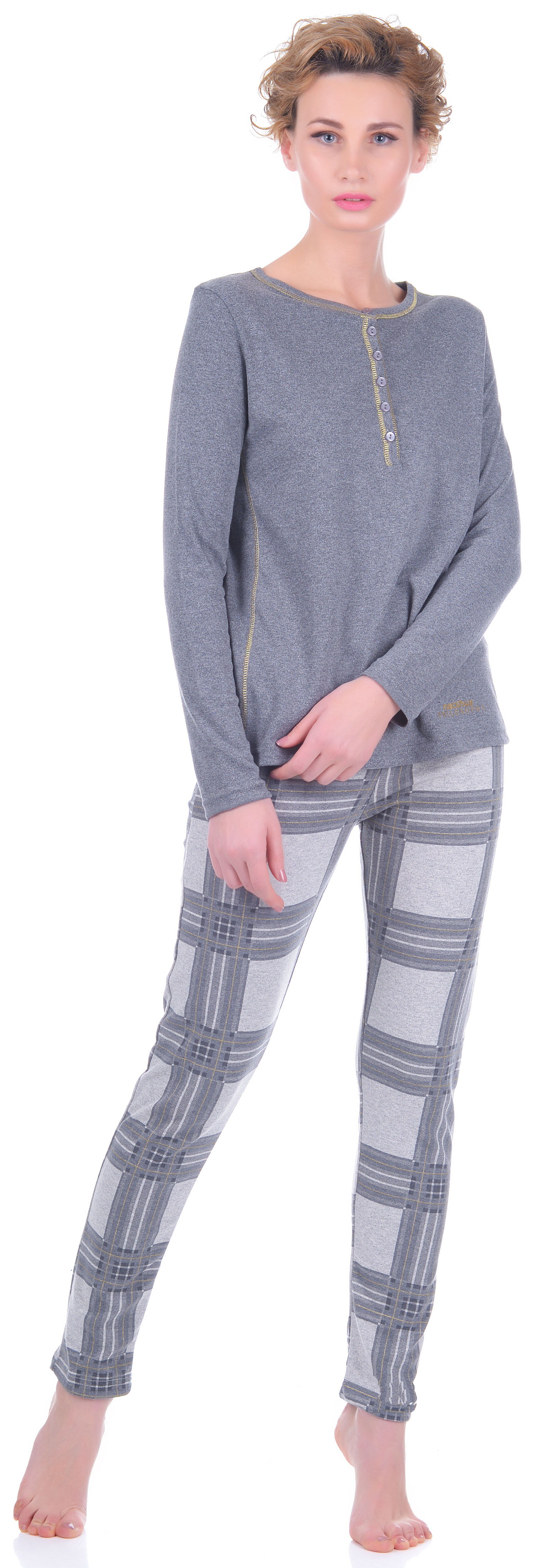Комплект женский (кофта+штаны) NACSHUA MERZ серый - цена