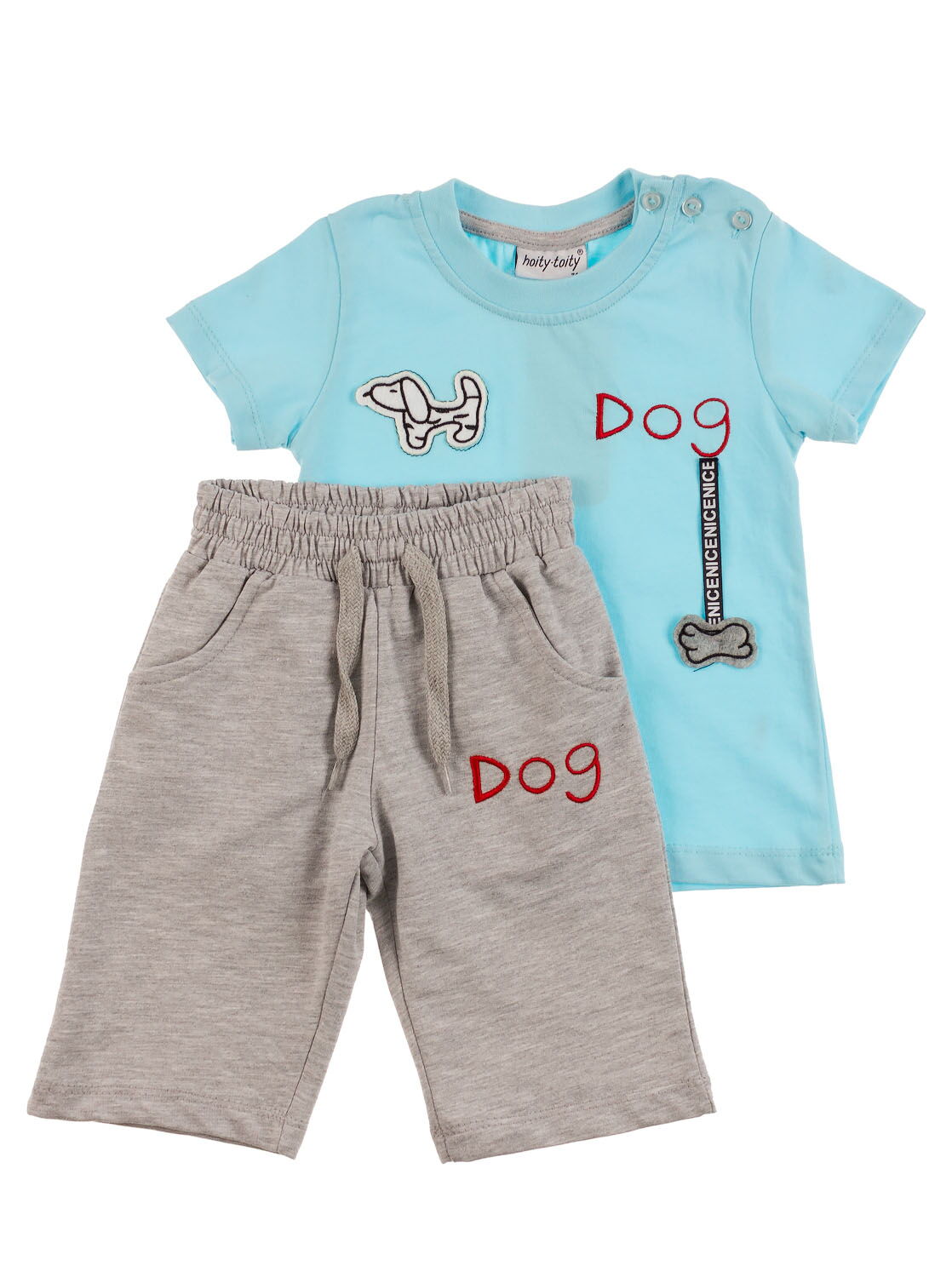 Комплект футболка и шорты Hoity-toity Dog голубой 0059 - цена