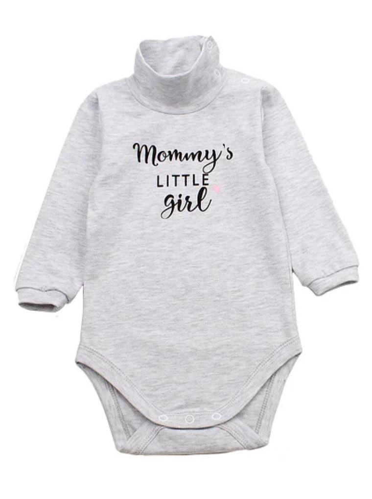 Боди-гольф для девочки Фламинго Mommy's Little Girl серый 552-427 - цена