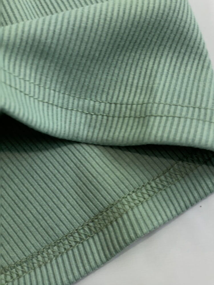 Костюм топ и шорты в рубчик Mevis зеленый 4883-05 - фотография