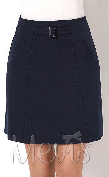 Школьная юбка для девочки Mevis синяя 2841-01 - фото