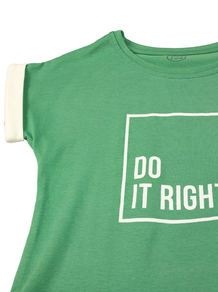 Комплект футболка и шорты для девочки Фламинго зеленый 837-416 - картинка