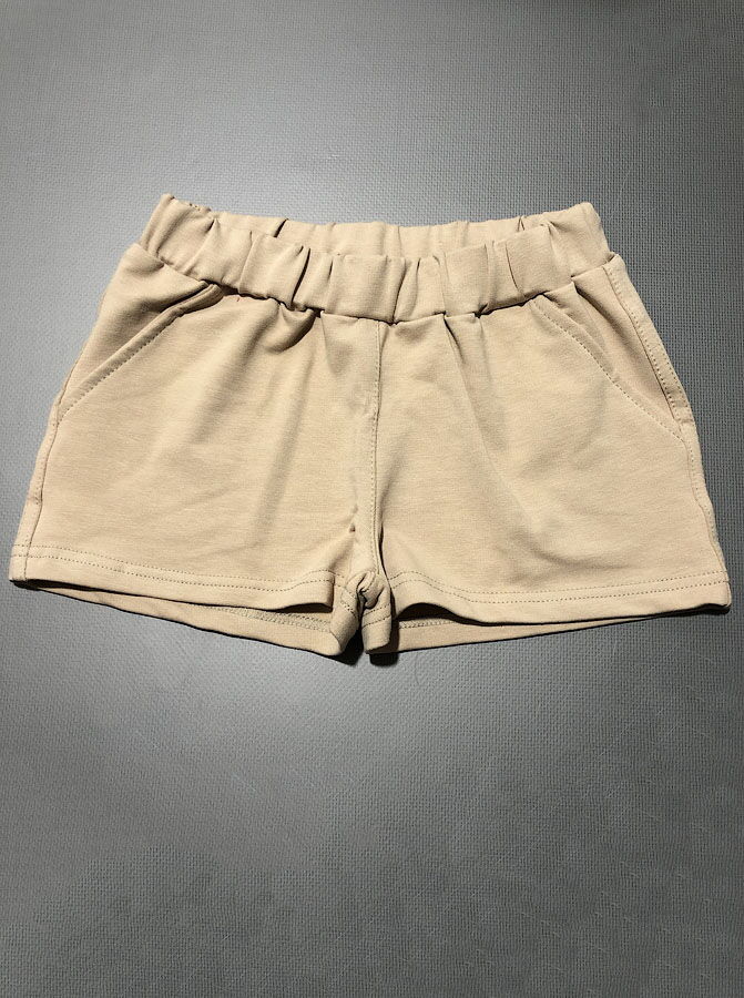 Летние шорты для девочки Фламинго бежевые 979-325 - фото
