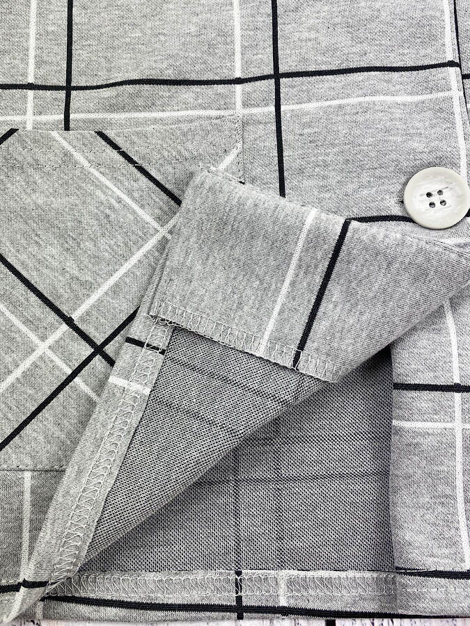 Костюм для девочки Mevis Клетка серый 3605-02 - фотография