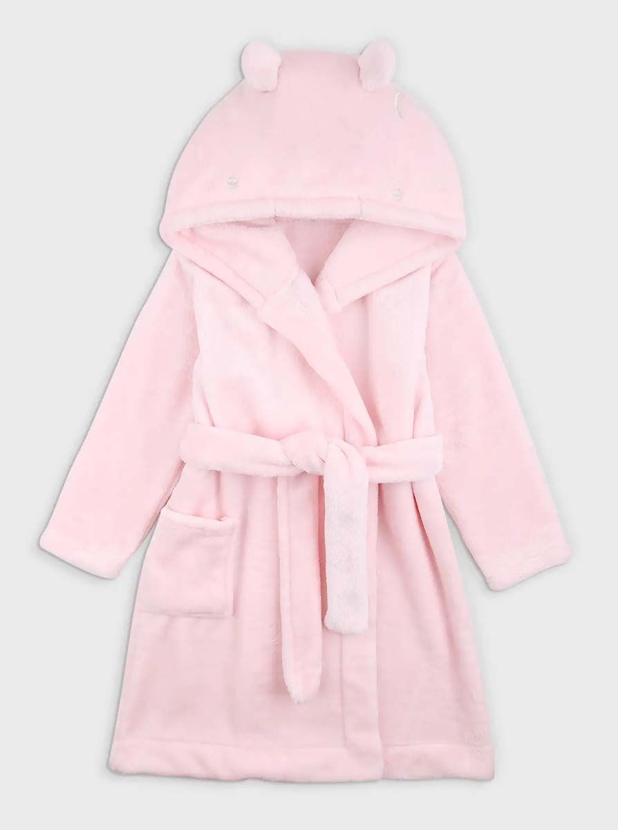 Теплый халат вельсофт для девочки Фламинго Бегемотик розовый 789-900 - цена