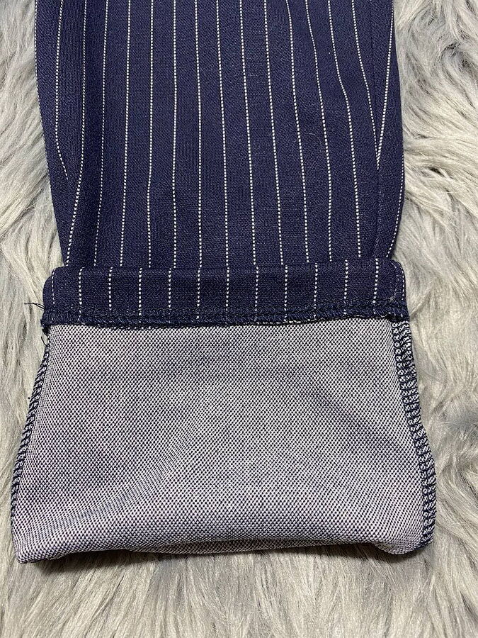 Трикотажные брюки для девочки Mevis синие 3378-03 - фотография