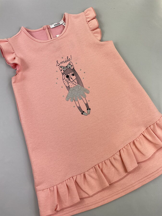 Платье для девочки Mevis розовое 3767-06 - фото