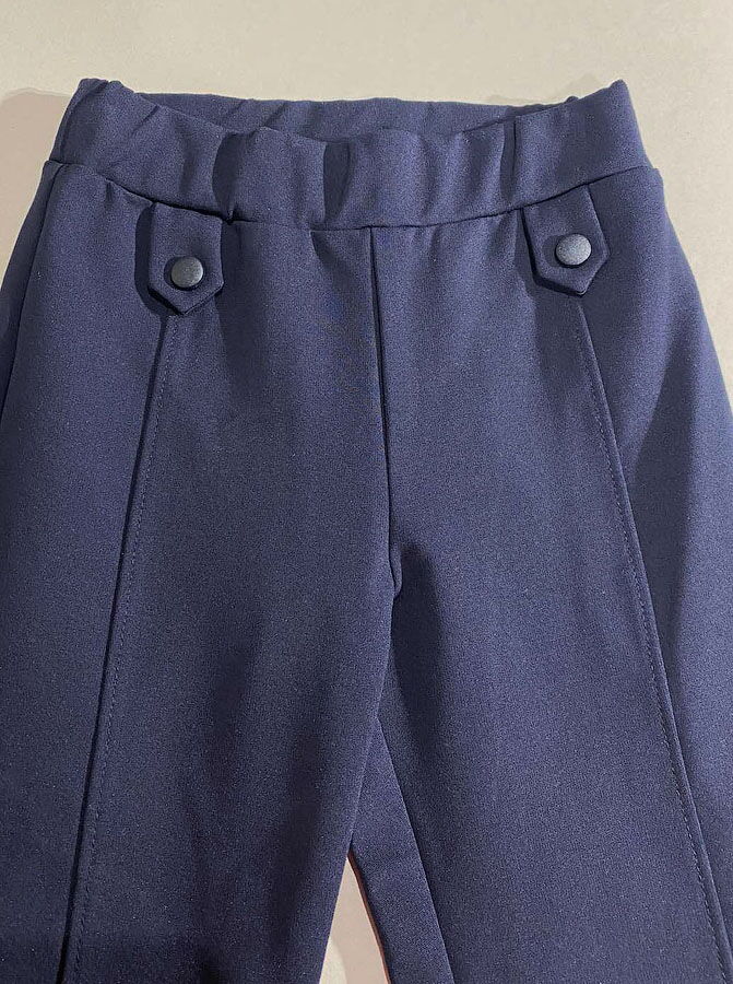 Брюки-лосины для девочки Mevis синие 3778-01 - фото