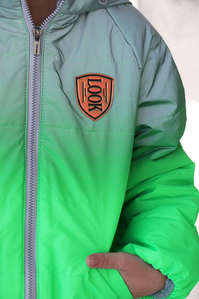 Куртка светоотражающая для девочки Kidzo зеленая 3445 - размеры