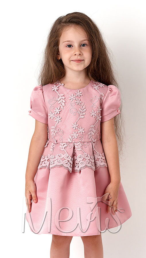 Нарядное платье для девочки Mevis розовое 3075-01 - цена