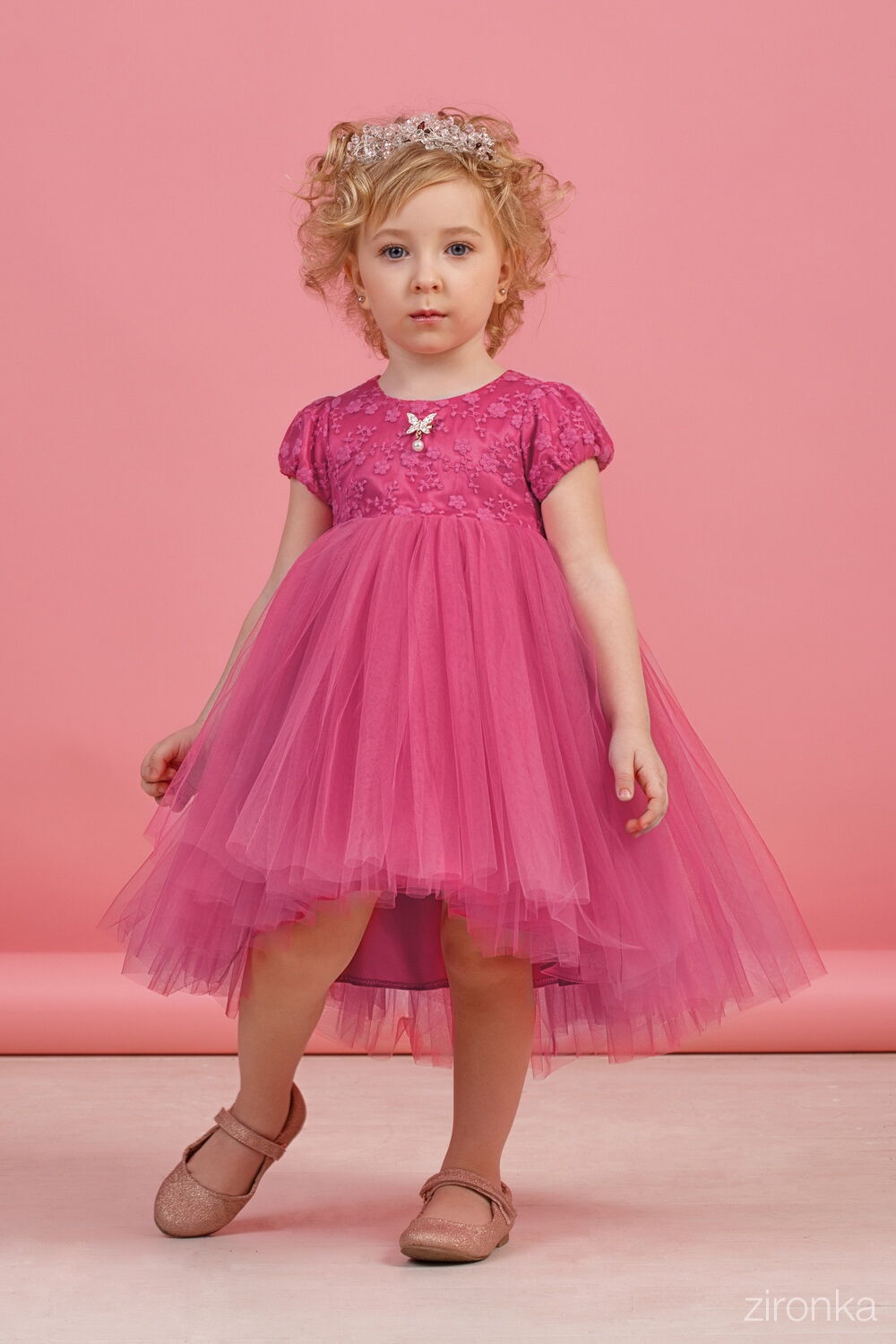 Нарядное платье для девочки Zironka ягодное 38-8006-3 - цена