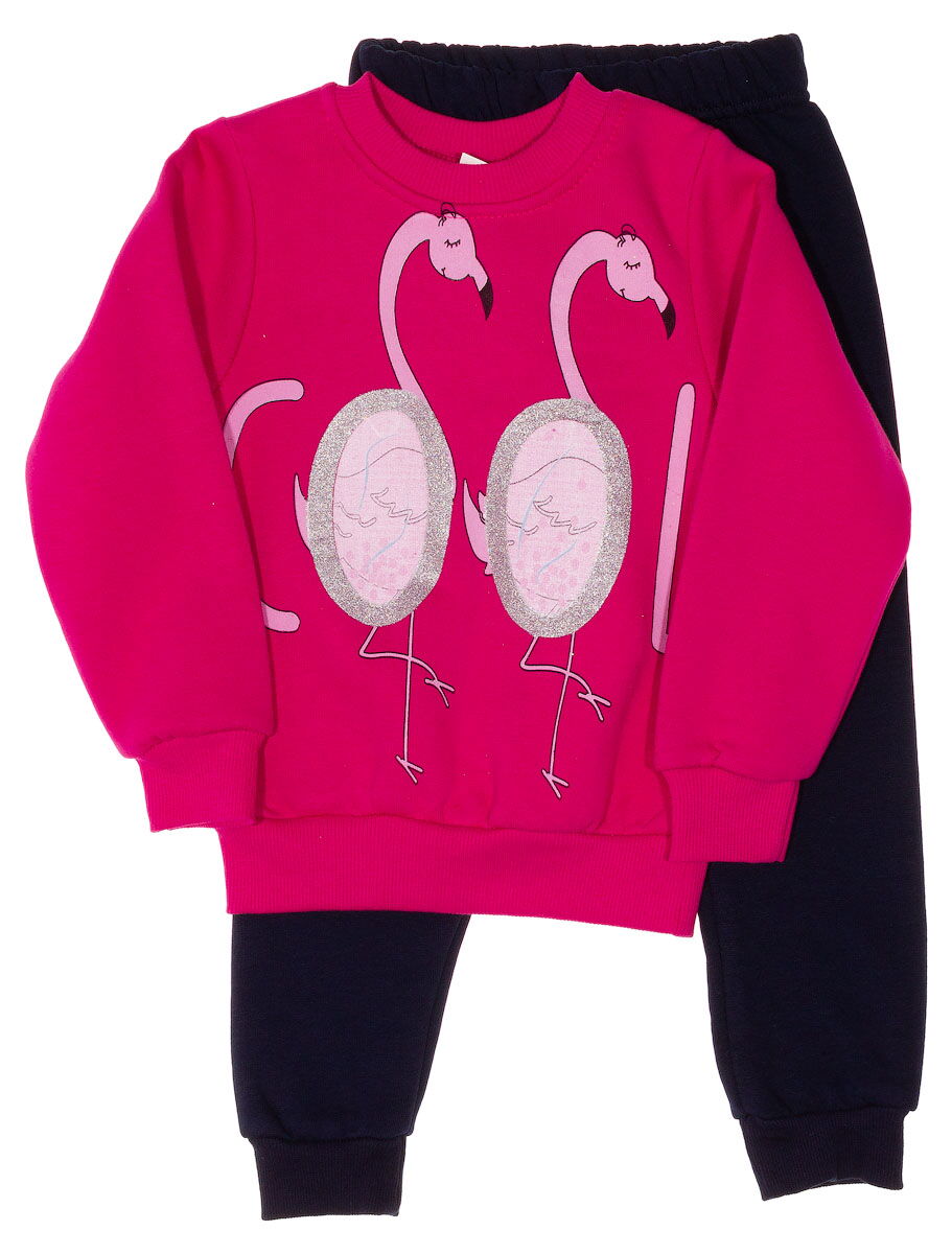 Утепленный костюмчик для девочки Benna Фламинго малиновый 587 - цена