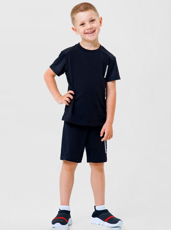 Спортивные шорты для мальчика SMIL черные 112326/112327 - цена
