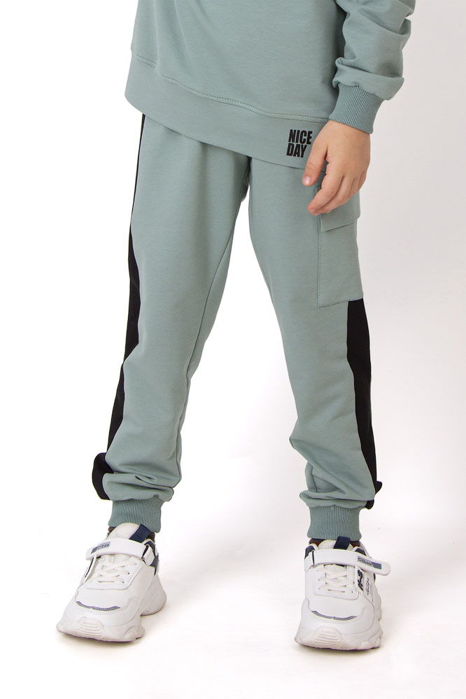 Спортивные штаны Mevis бирюзовые 4511-01 - цена