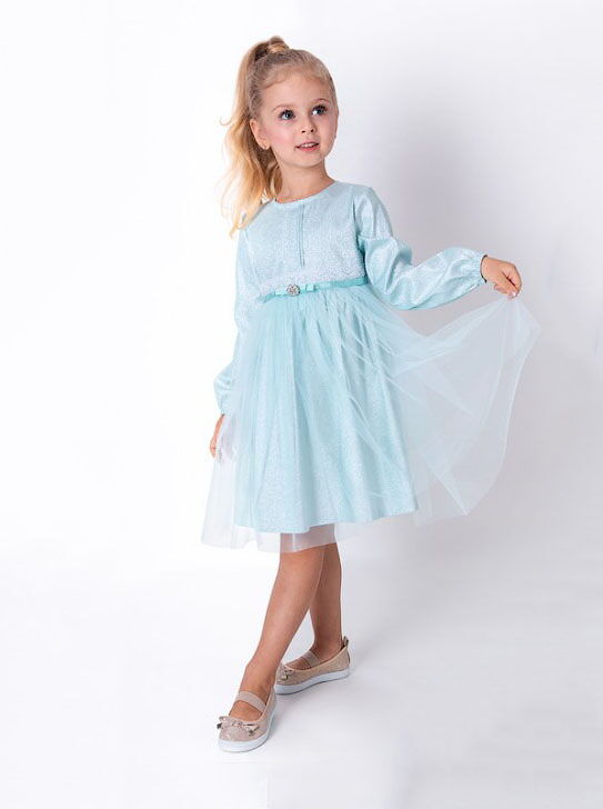 Нарядное платье для девочки Mevis мятное 4242-05 - цена
