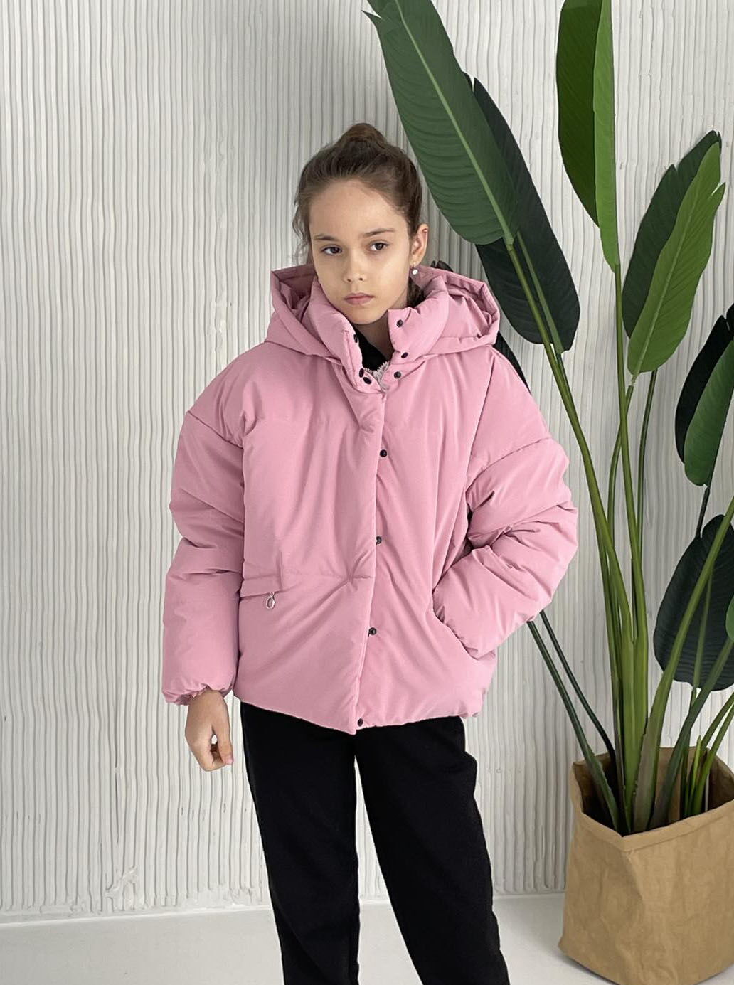 Демисезонная куртка для девочки Kidzo розовая 2221 - цена