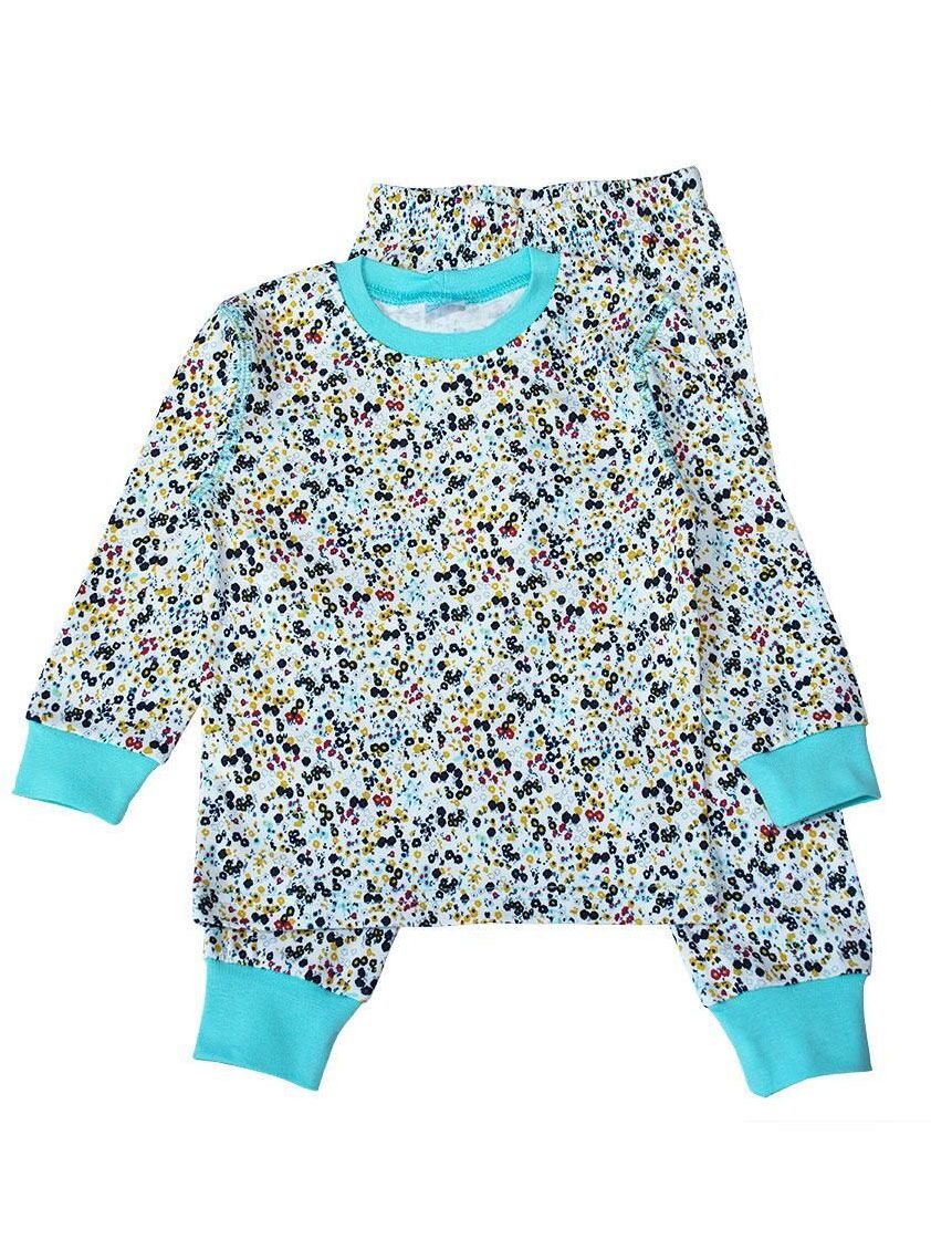 Пижама для девочки InterKids Цветочки молочная 1098 - цена