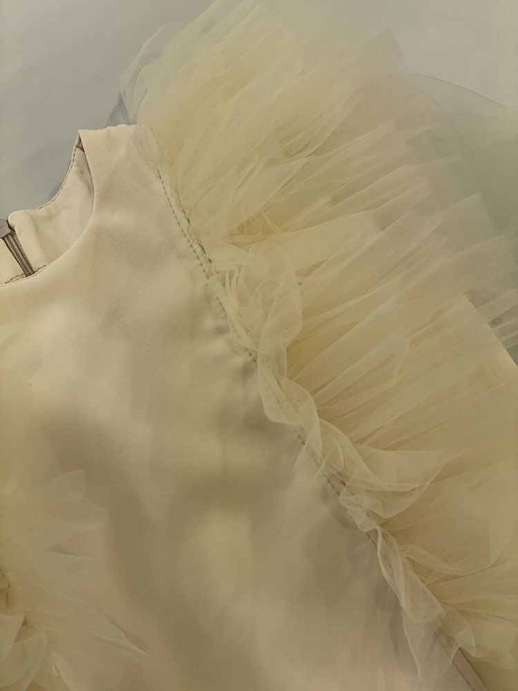 Платье нарядное для девочки Michell молочное 2211 - фотография