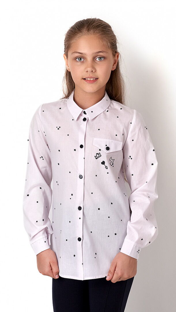 Рубашка для девочки Mevis розовая 2961-04 - цена
