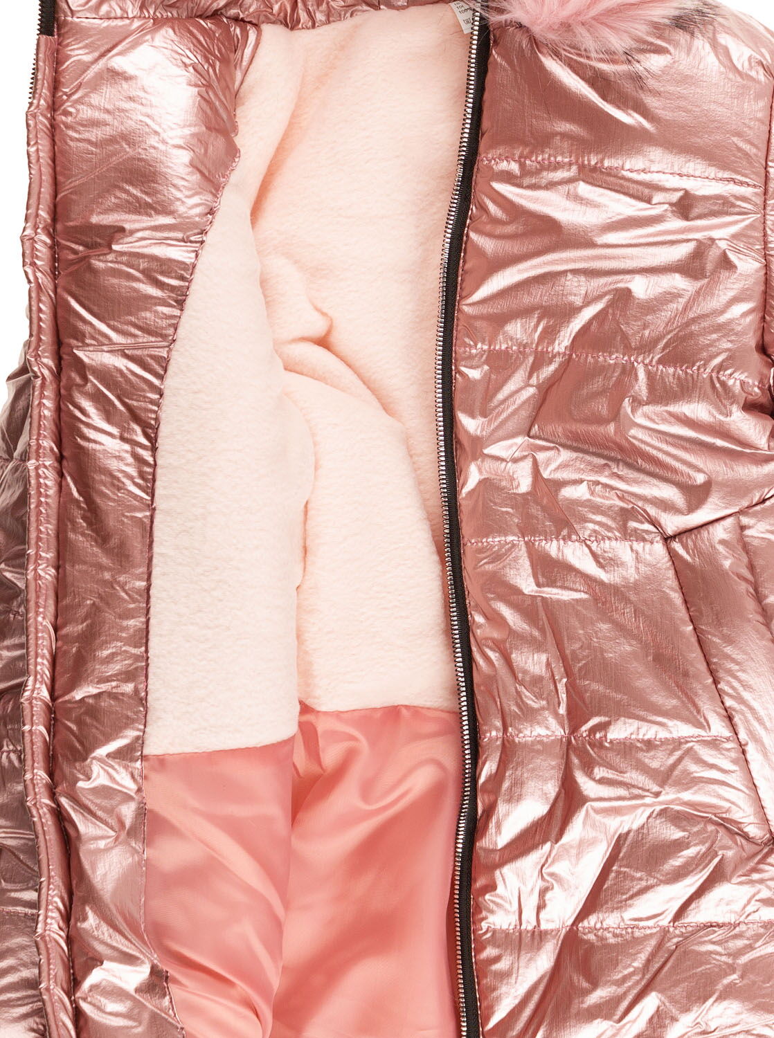 Куртка зимняя для девочки Одягайко розовое золото 20112 - размеры