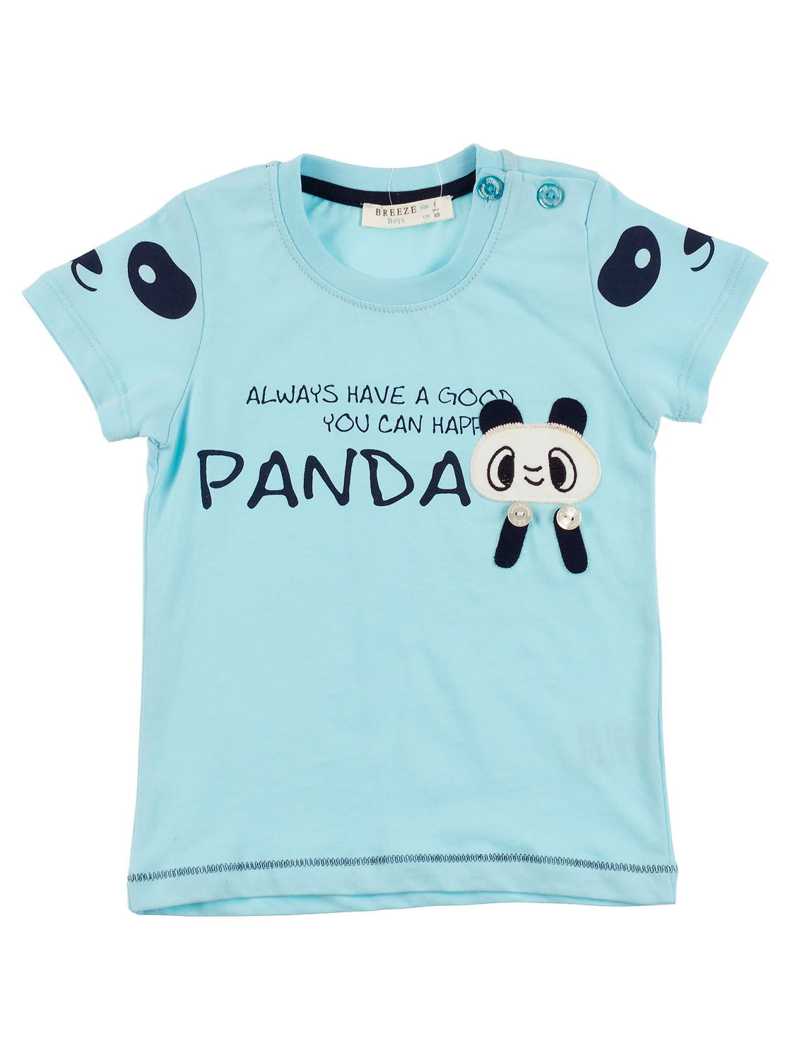Комплект футболка и шорты Breeze Панда голубой 11831 - размеры