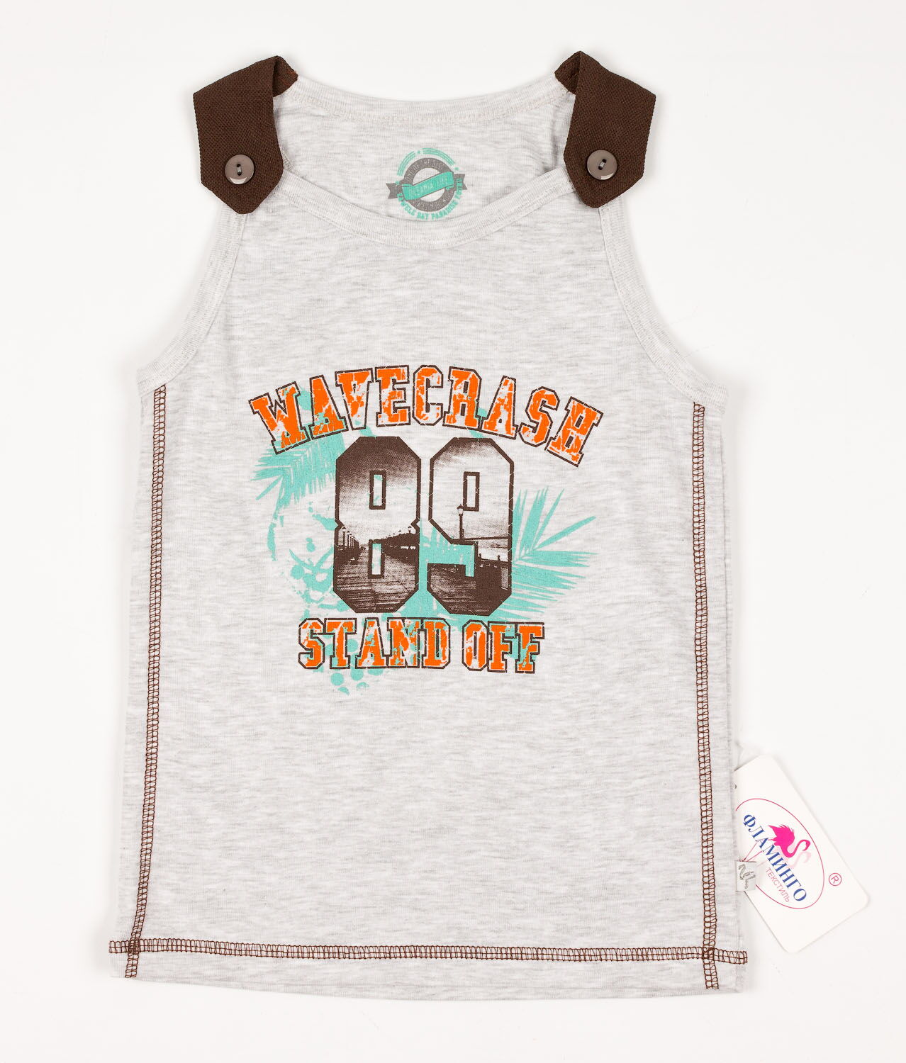 Комплект для мальчика (майка+шорты) Фламинго коричневый 911-1303 - Киев