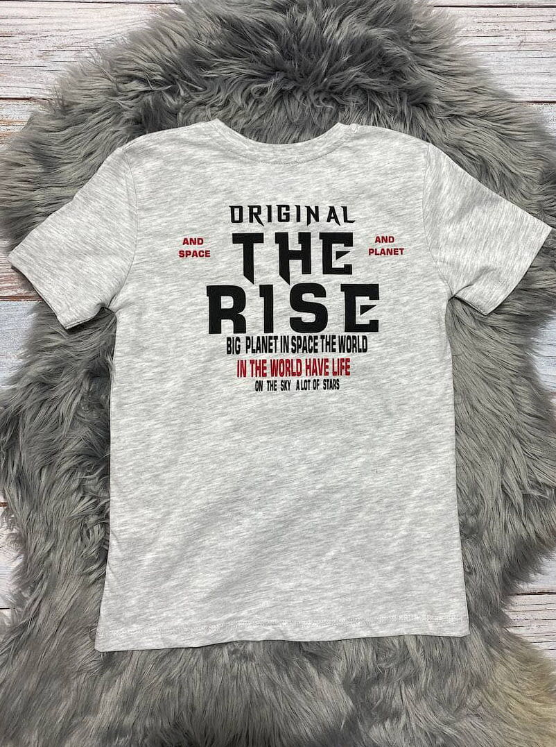 Футболка для мальчика Breeze The Rise серая 14549 - фото