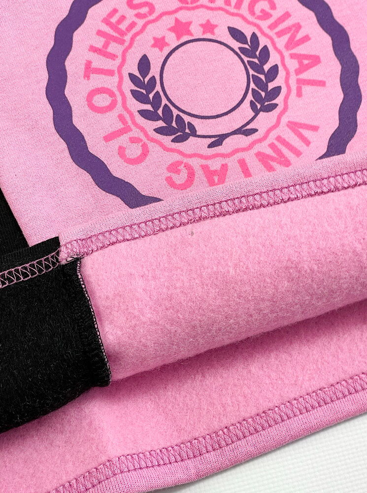 Утепленный свитшот для девочки Mevis California пудра 3989-03 - фотография