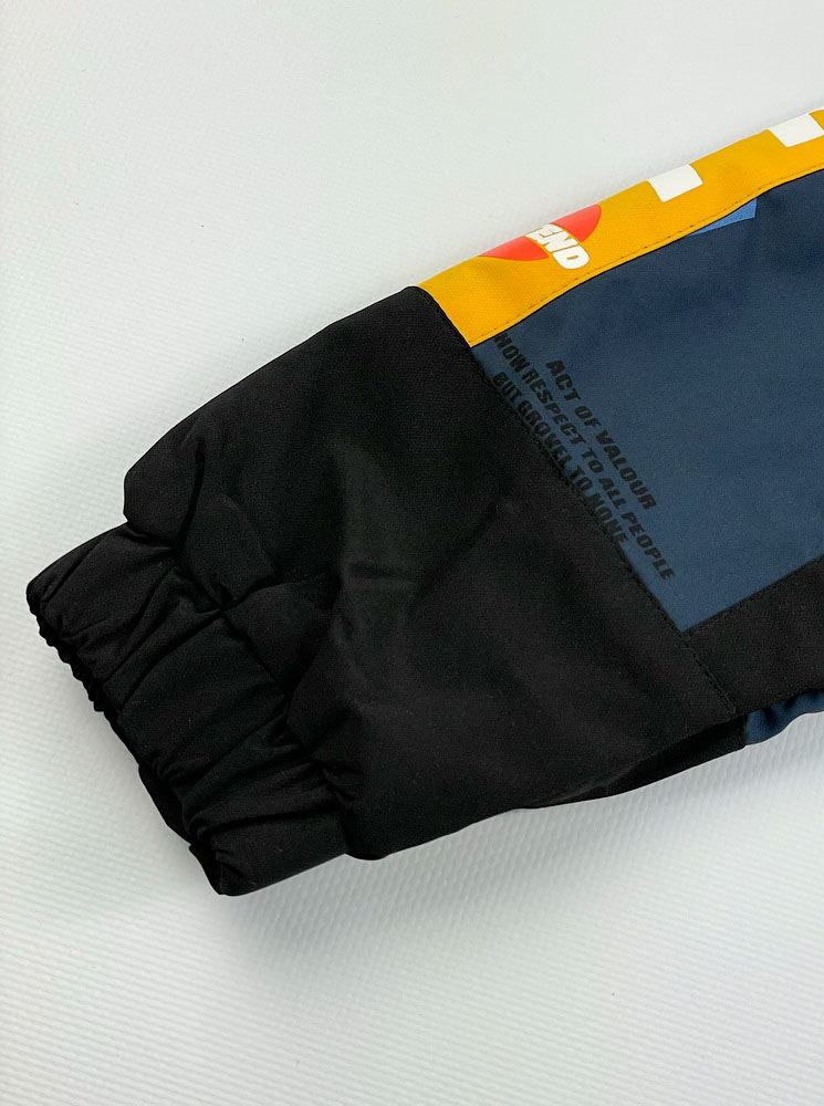 Деми куртка для мальчика Kidzo черная с синим 6848 - Киев
