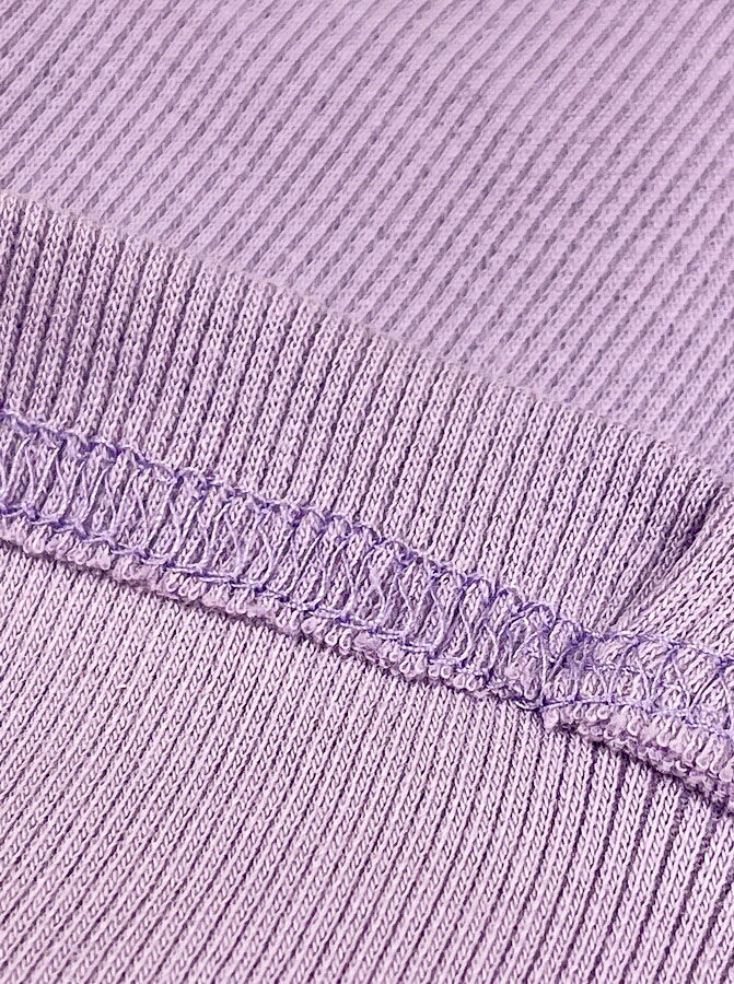 Трикотажная майка в рубчик для девочки Cuties сиреневая 2097 - размеры