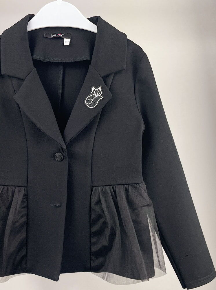 Жакет для девочки Mevis черный 3782-02 - размеры