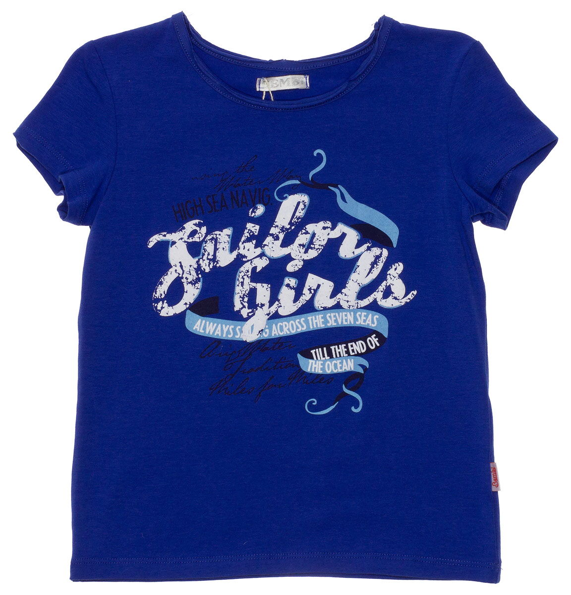 Футболка для девочки Бемби ФБ365 синяя - фото