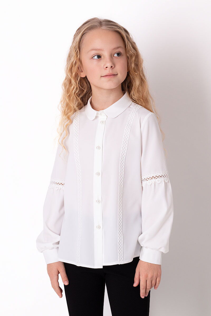 Блузка для девочки Mevis молочная 3732-02 - цена
