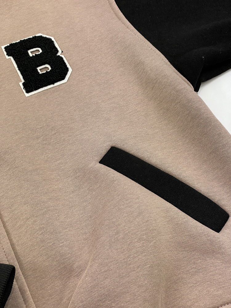 Теплый бомбер оверсайз для девочки бежевый 0709 - размеры