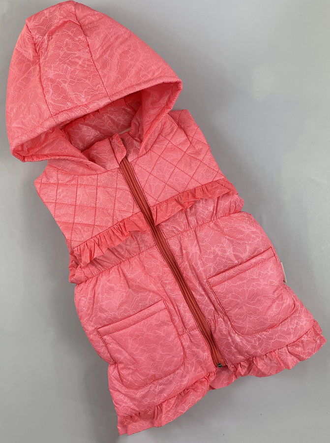Жилетка для девочки Одягайко розовая кружево 7214 - размеры