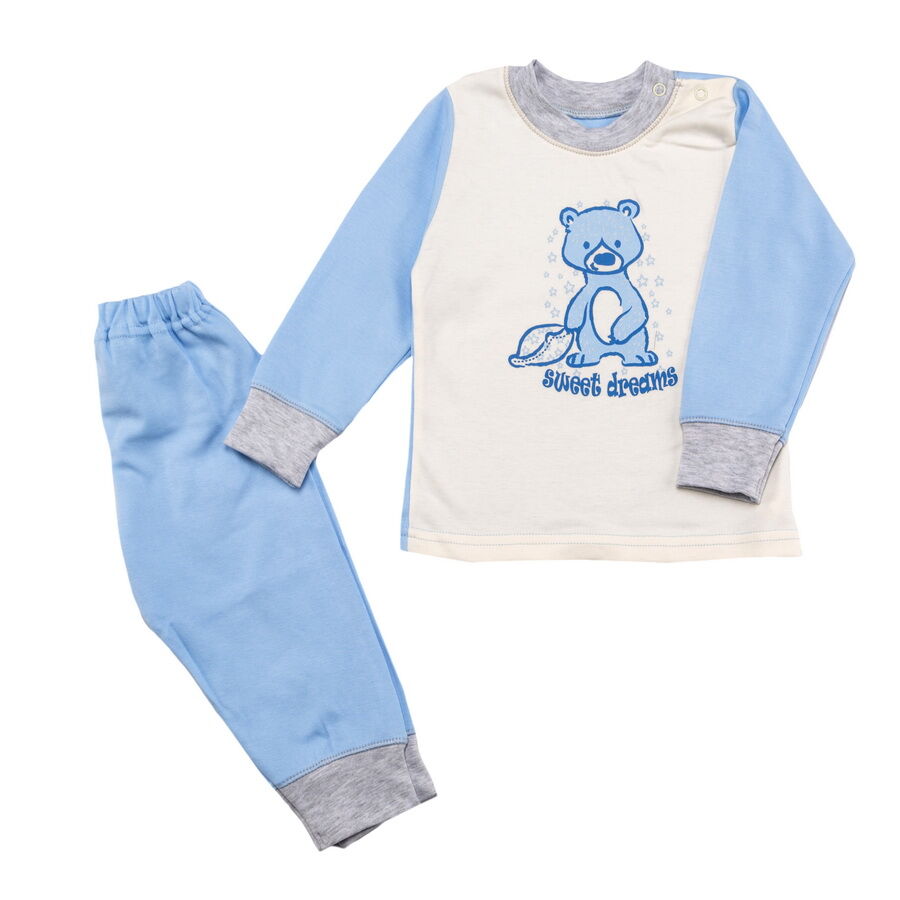 Пижама для мальчика Фламинго Мишка голубая 613-212 - цена