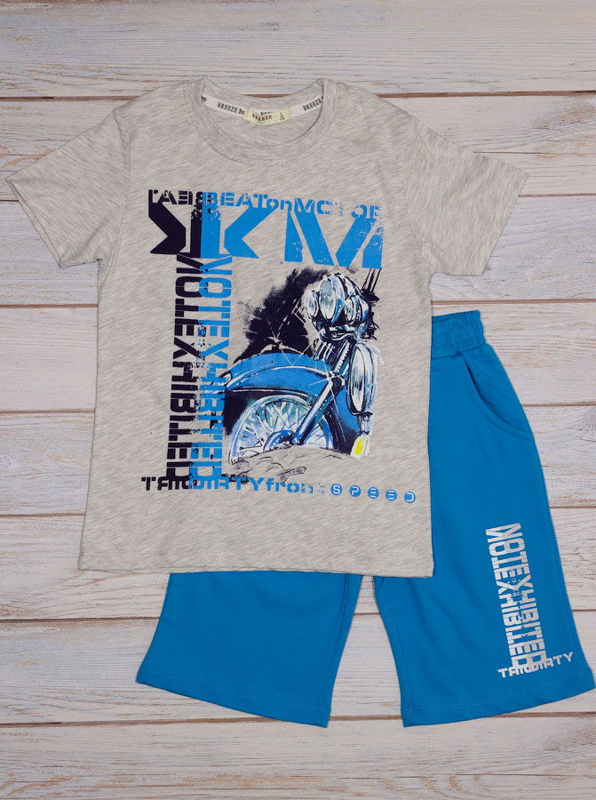 Комплект футболка и шорты для мальчика Breeze серый 14512 - цена