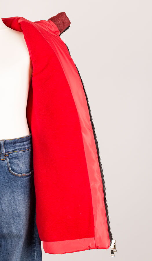 Куртка зимняя для девочки Одягайко красная 2790 - фотография