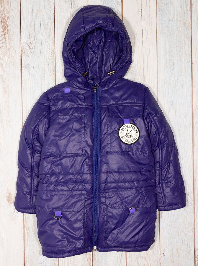 Куртка зимняя для мальчика Одягайко темно-синяя 20056 - цена