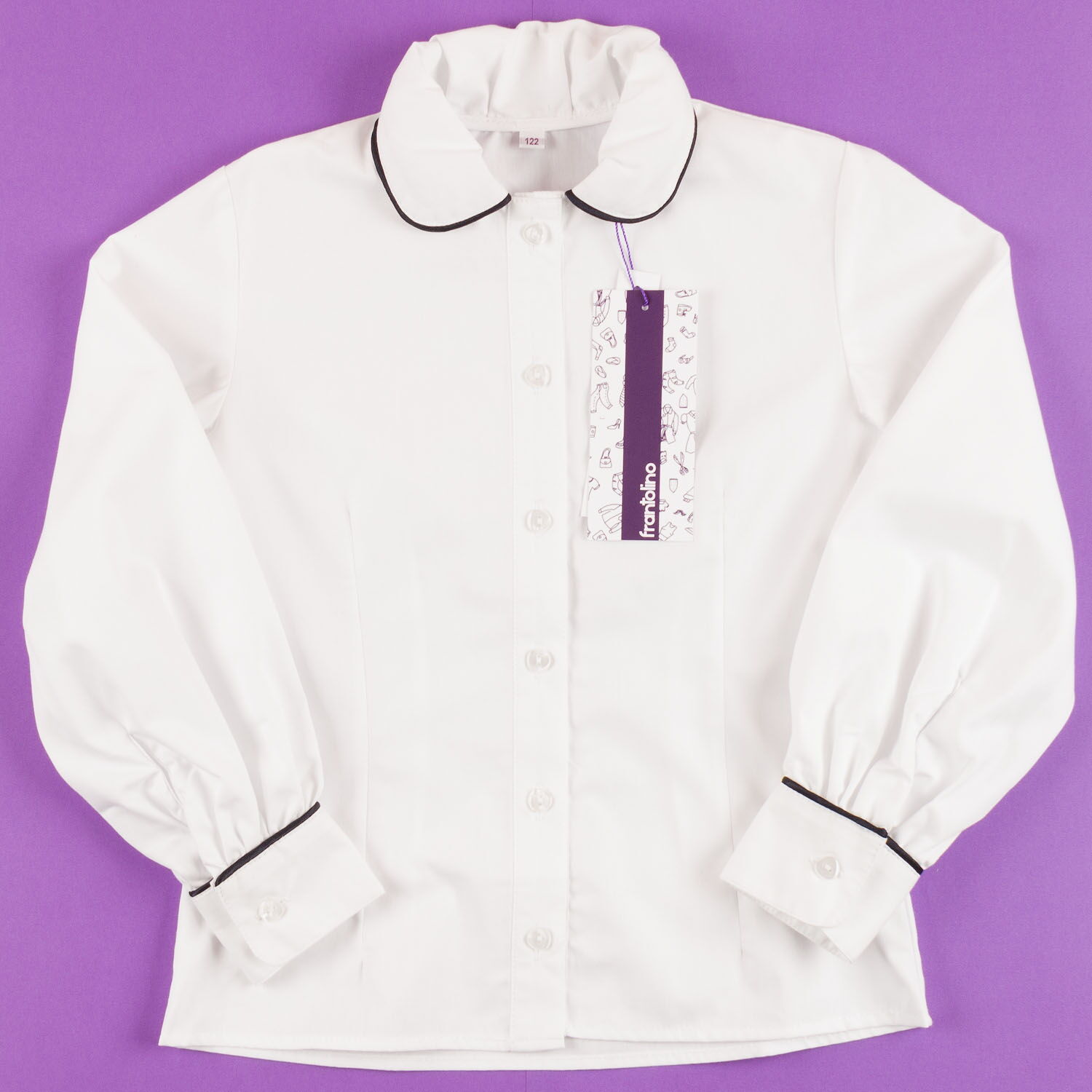 Блузка с длинным рукавом Frantolino белая 1222-016 - цена